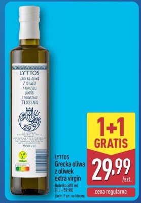 Grecka oliwa z oliwek extra virgin promocja w Aldi