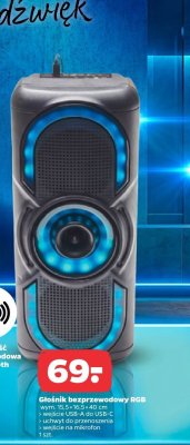 Głośnik bezprzewodowy RGB promocja w Netto