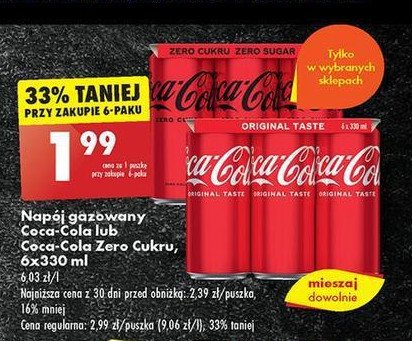 Napój Coca-cola zero promocja w Biedronka
