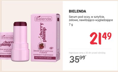 Serum pod oczy, w sztyfcie Cherry Plump żelowe, nawilżająco-wygładzające promocja w Rossmann