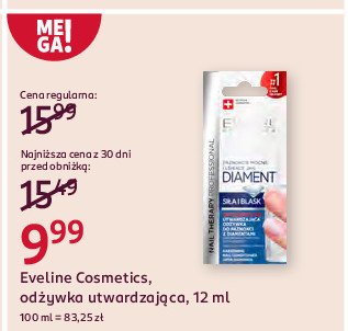 Odżywka do paznokci diamentowa Eveline nail therapy professional promocja w Rossmann