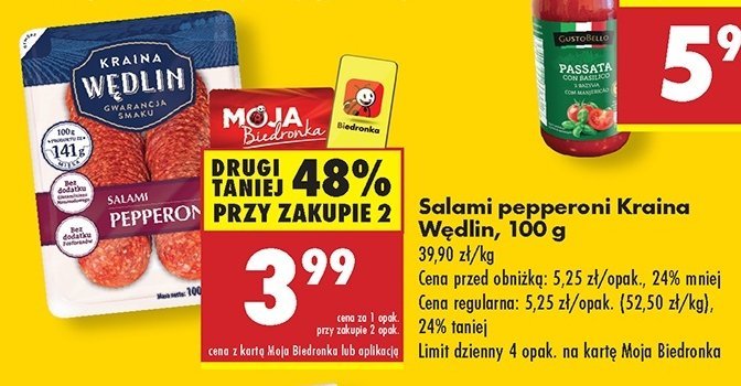 Salami pepperoni Kraina wędlin promocja