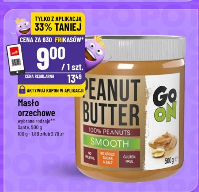 Masło orzechowe Go On promocja w POLOmarket