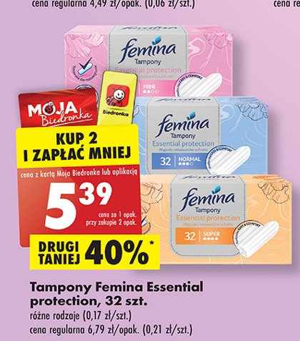 Tampony regular Femina safe promocja