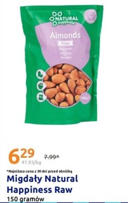 Migdały Natural Happiness Raw promocja w Action
