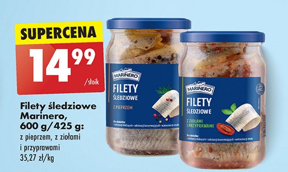 Filety śledziowe z pieprzem Marinero promocja w Biedronka