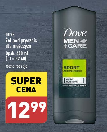 Żel pod prysznic sport active fresh Dove men+care promocja