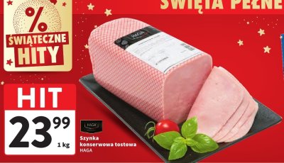 Szynka konserwowa tostowa HAGA promocja w Intermarche