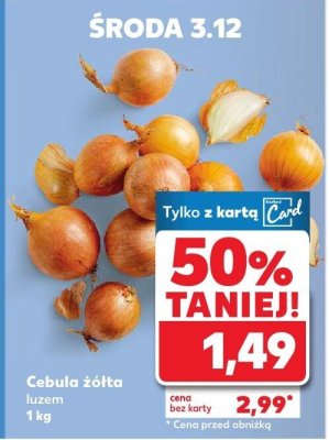 Cebula żółta luzem 1 kg promocja w Kaufland