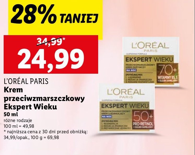 Krem na dzień L'oreal ekspert wieku 50+ promocja