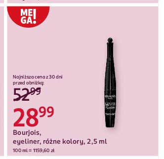 Eyeliner 01 noir beaux- arts BOURJOIS LINER PINCEAU promocja w Rossmann