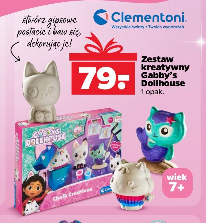 Zestaw figurki do malowania przyjaciele gabi Clementoni promocja w Netto