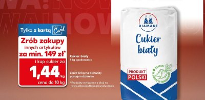 Cukier biały 1 kg promocja w Kaufland