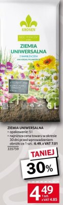 Ziemia uniwersalna Kronen opakowanie 5 l promocja w Selgros