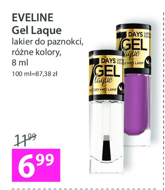 Lakier do paznokci żelowy 35 Eveline gel laque promocja