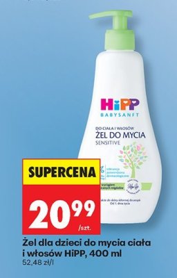Żel dla dzieci do mycia ciała i włosów HiPP 400 ml promocja w Biedronka