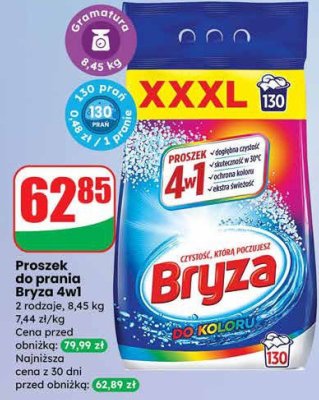 Proszek do prania Bryza 4w1 promocja w Dino
