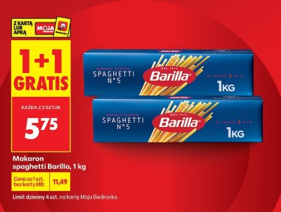Makaron spaghetti Barilla 1kg promocja w Biedronka