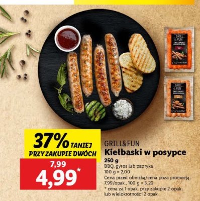 Kie艂baski grillowe gyros Grill and fun promocja