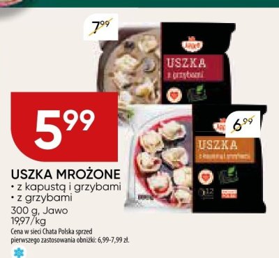 Uszka mrożone z grzybami promocja w Chata Polska
