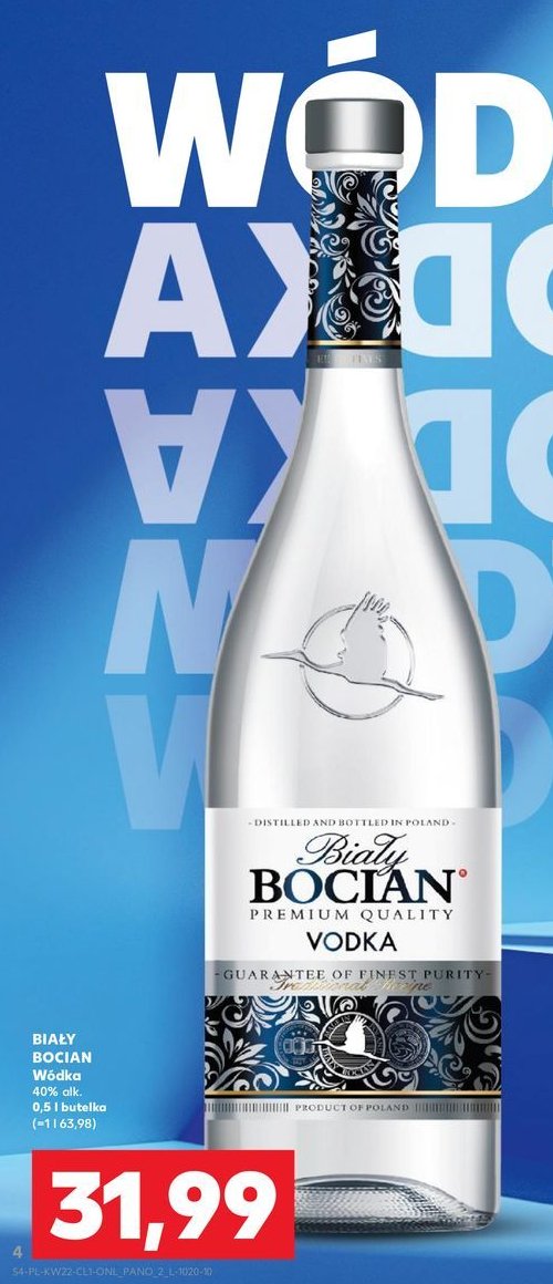 Wódka Biały bocian vodka promocja w Kaufland