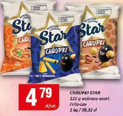 Chipsy Star Chruppi różne smaki 125g promocja w Chorten