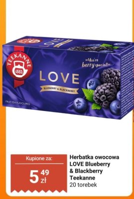 Herbatka owocowa LOVE Blueberry & Blackberry Teekanne 20 torebek promocja w Biedronka