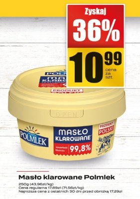 Masło klarowane Polmlek promocja w Supeco