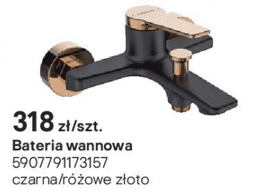 Bateria wannowa Kuchinox Alanis czarna/różowe złoto promocja w Castorama