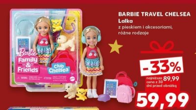 Lalka Travel Chelsea z pieskiem i akcesoriami promocja w Kaufland