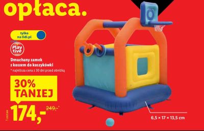 Dmuchany zamek z koszem do koszykówki  promocja w Lidl