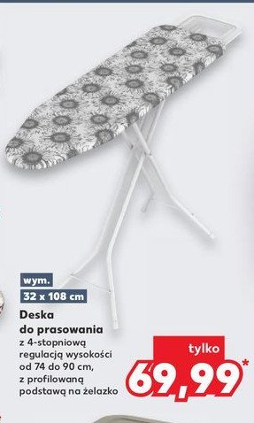 Deska do prasowania 32 x 108 cm promocja w Kaufland