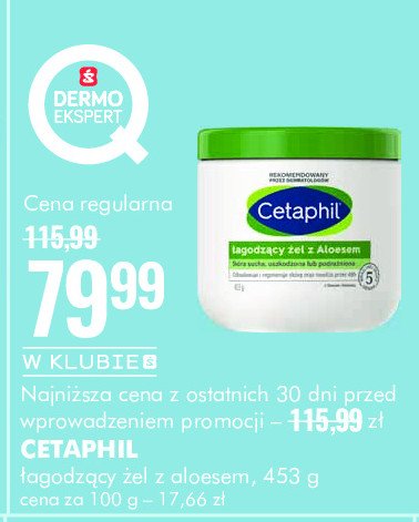 Łagodzący żel z aloesem Cetaphil promocja