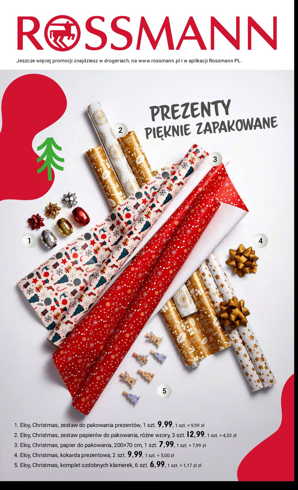 Zestaw do pakowania prezent贸w Eloy christmas promocja
