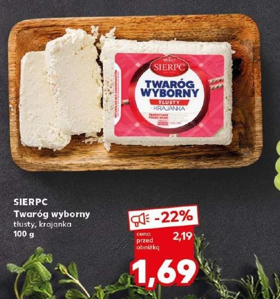 Twaróg wyborny tłusty Sierpc promocja