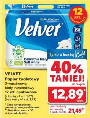 Papier toaletowy 3-warstwowy biały rumiankowy 12 szt. promocja w Kaufland