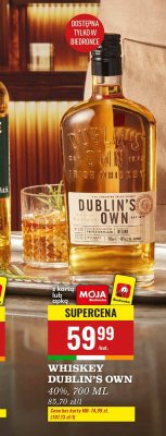 Whiskey Dublin's Own 40% 700ml promocja w Biedronka