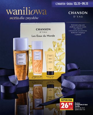Zestaw Vanilla: balsam do ciała, mgiełka do ciała promocja w Biedronka