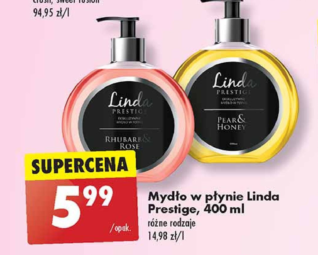Mydło pear & honey Linda prestige promocja