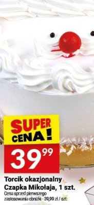 Torcik okazjonalny Cream Cake Mikołaj, 1 szt. promocja w Twój Market