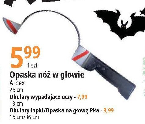 Opaska nóż w głowie 25 cm Arpex promocja