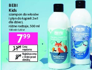 Szampon i płyn do kąpieli 2w1 blueberry BEBI KIDS promocja