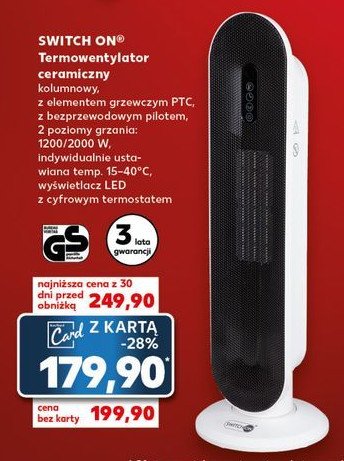 Termowentylator ceramiczny Switch on promocja
