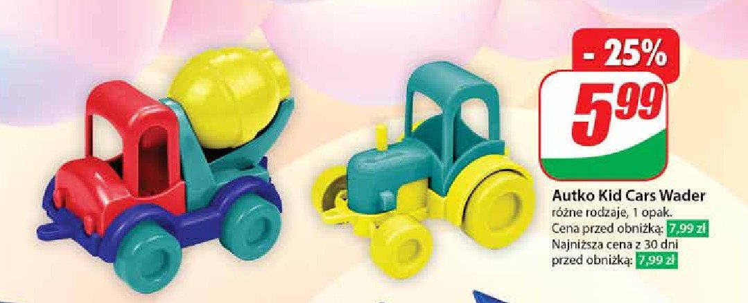 Autko kid cars Wader promocja w Dino