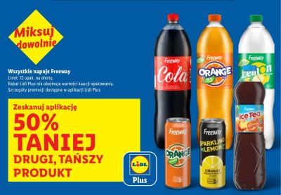 Wszystkie napoje DRUGI -50% promocja w Lidl