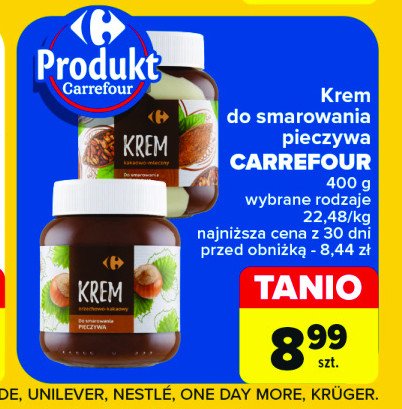 Krem kakaowo-mleczny z orzechami Carrefour promocja