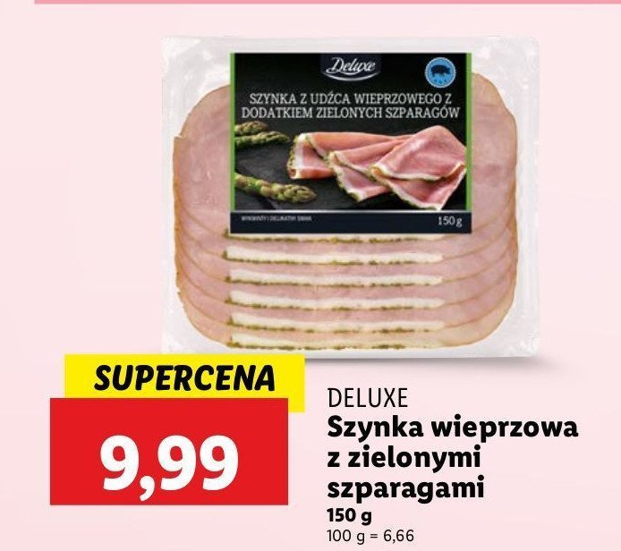 Szynka wieprzowa z dodatkiem zielonych szparagów Deluxe promocja