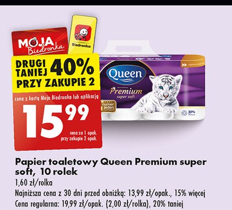 Papier toaletowy super soft Queen premium promocja