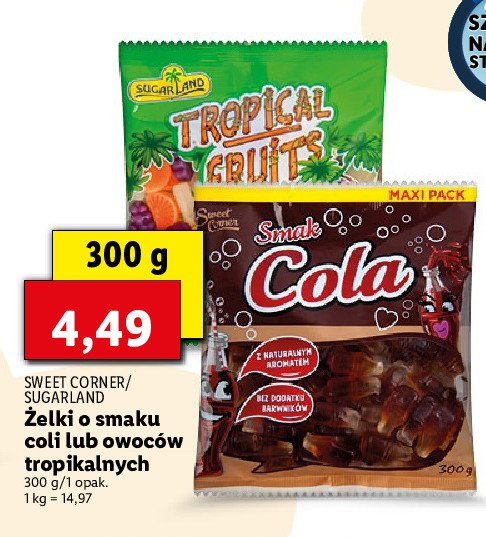 Żelki cola Sugar land promocja w SPAR