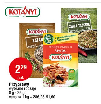 Zatar mieszanka przypraw Kotanyi promocja